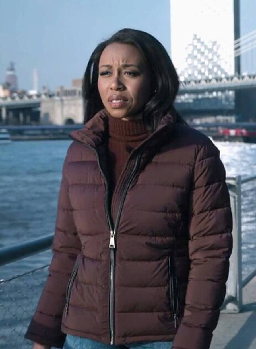 The Night Agent S02 Catherine Weaver Maroon Puffer Jacket