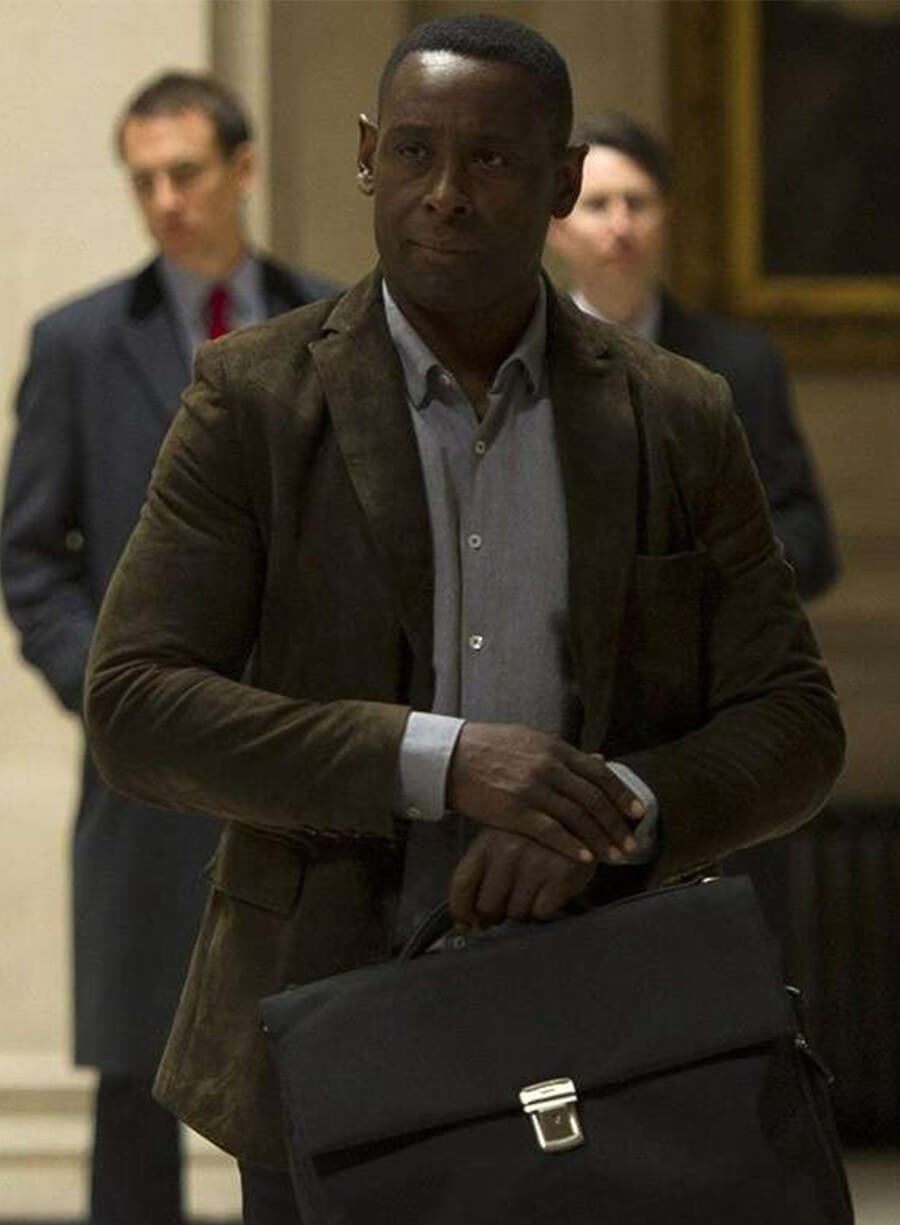 The Night Manager Joel Steadman Brown Suede Blazer 