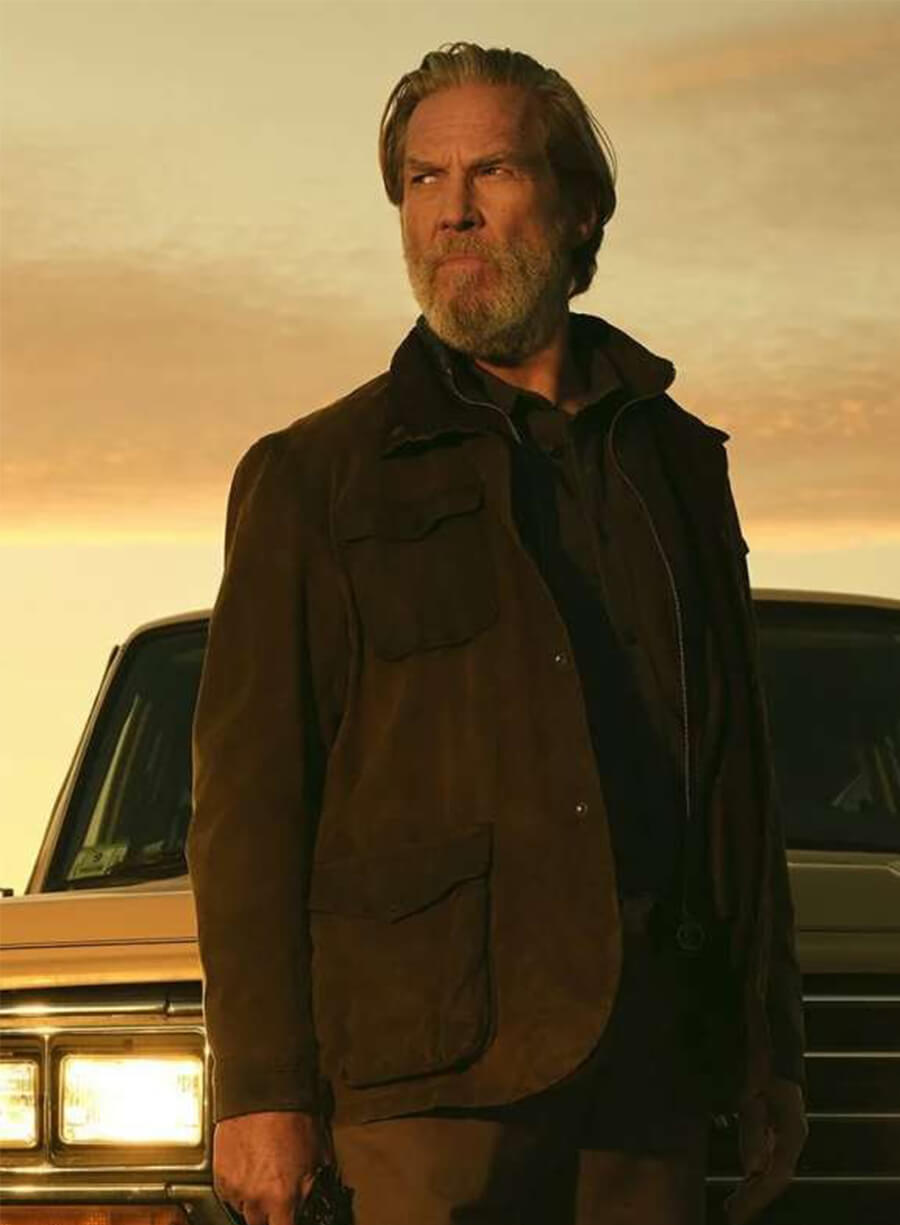 The Old Man Jeff Bridges Dan Chase Brown Cotton Jacket