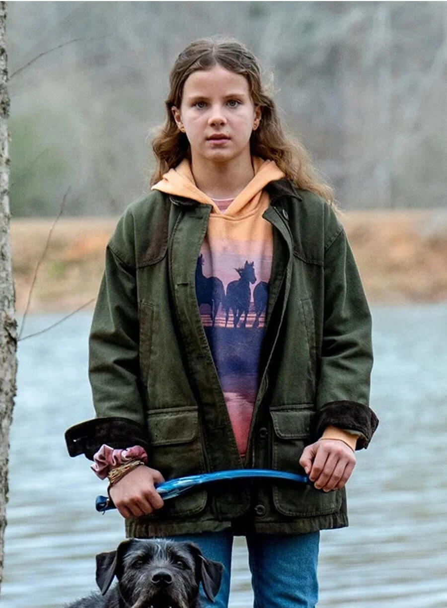 The Rescue 2027 Lorelei Olivia Mote Green Cotton Jacket