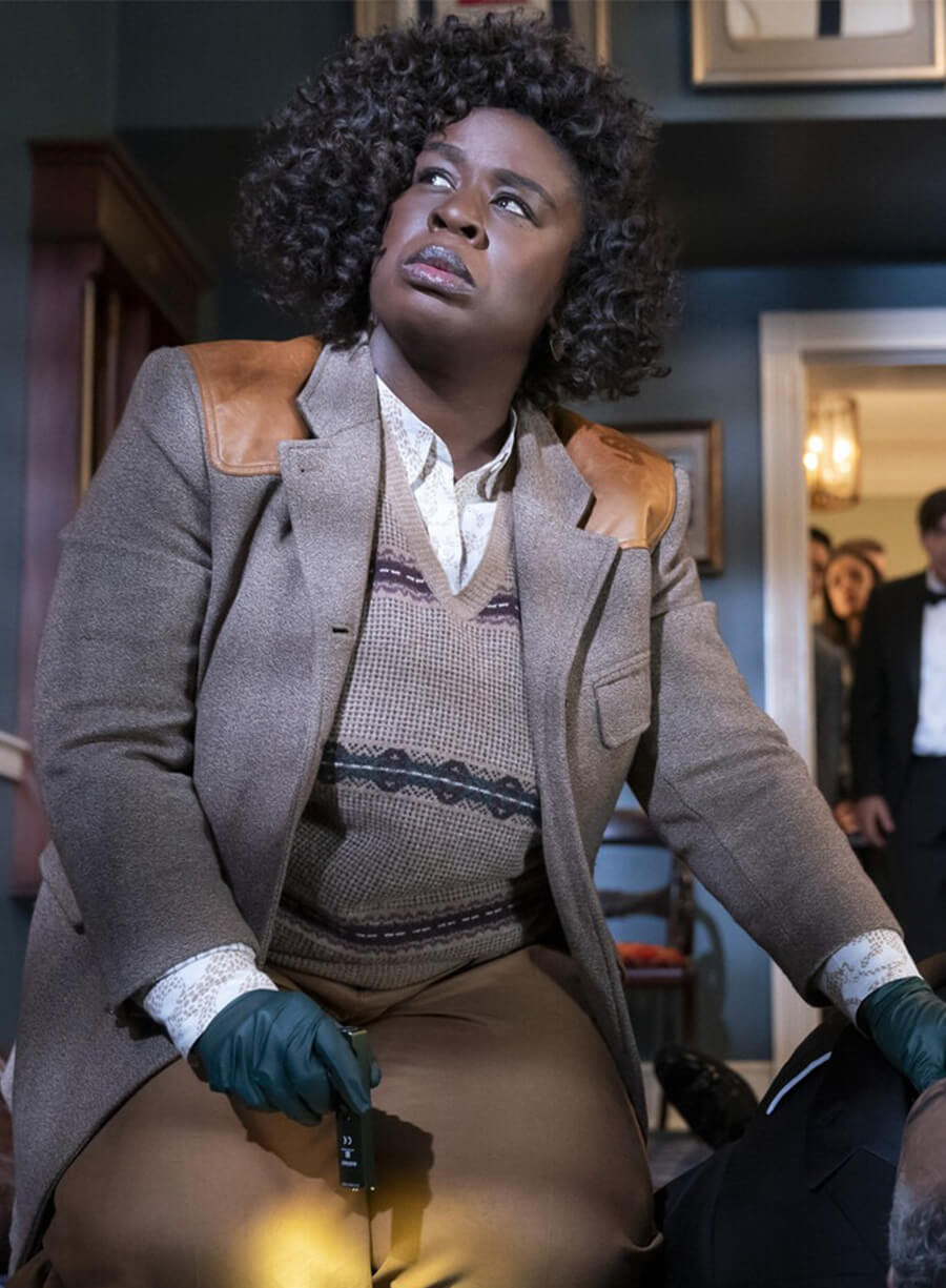 The Residence 2025 Uzo Aduba Cordelia Cupp Brown Jacket