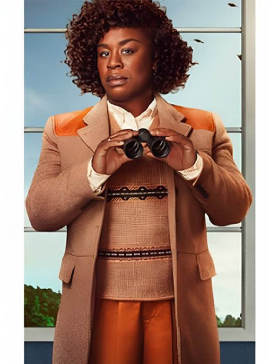 The Residence 2025 Uzo Aduba Cordelia Cupp Brown Jacket