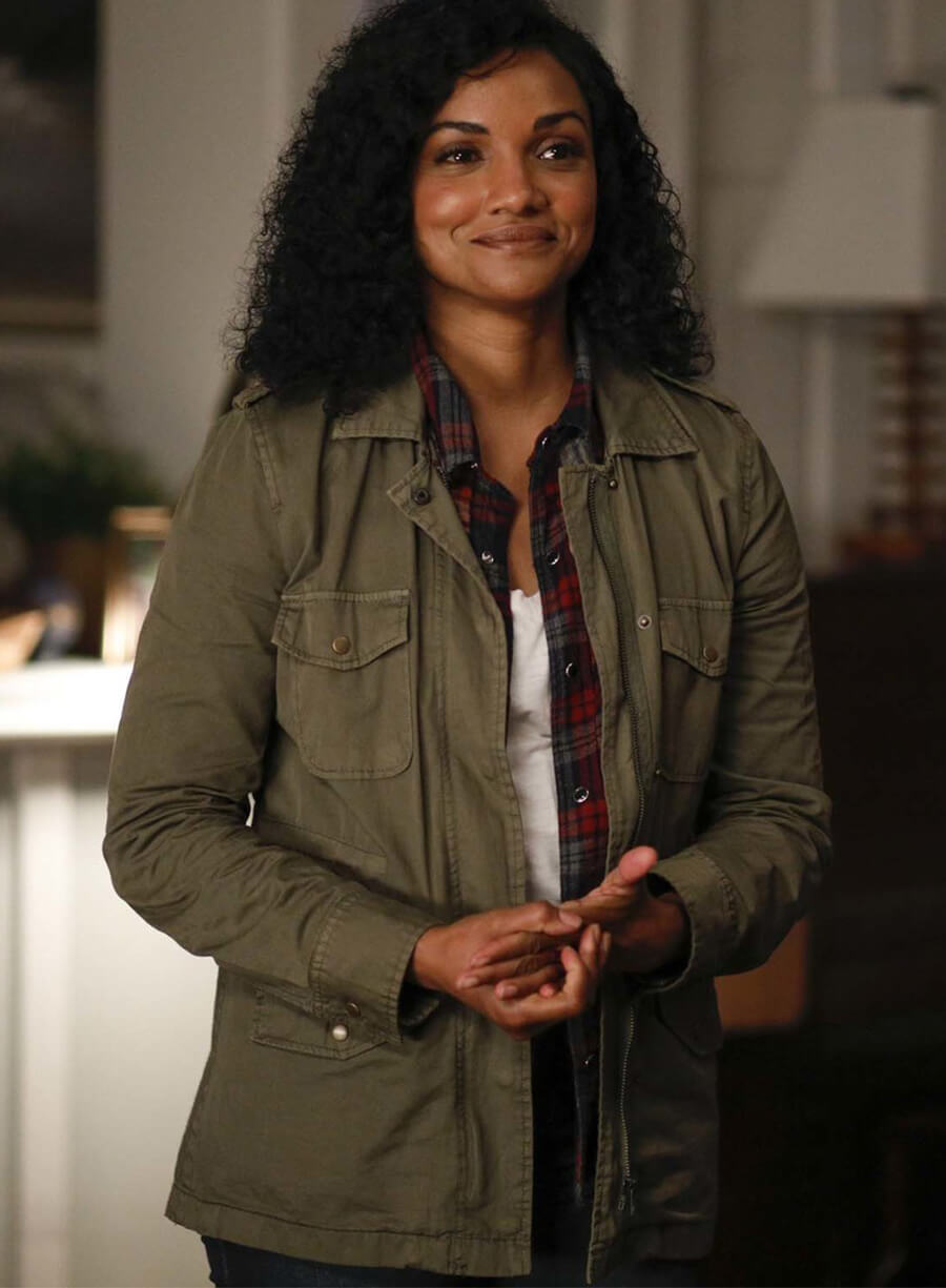 The Rookie Mekia Cox Nyla Harper Green Cotton Jacket 