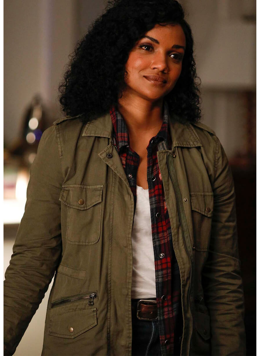 The Rookie Mekia Cox Nyla Harper Green Cotton Jacket 