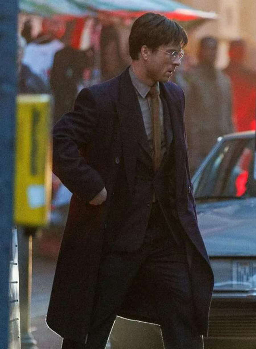The Running Man 2025 Glen Powell Ben Richards Black Coat