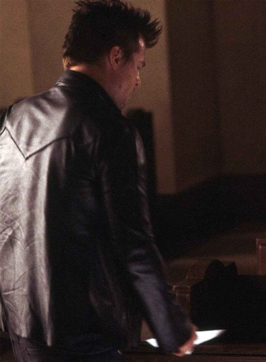 The Salton Sea Val Kilmer  Black Leather Jacket