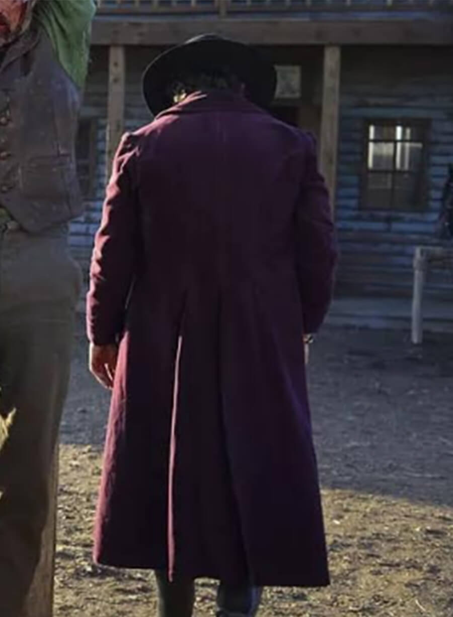 The Salvation Jeffrey Dean Morgan Maroon Coat