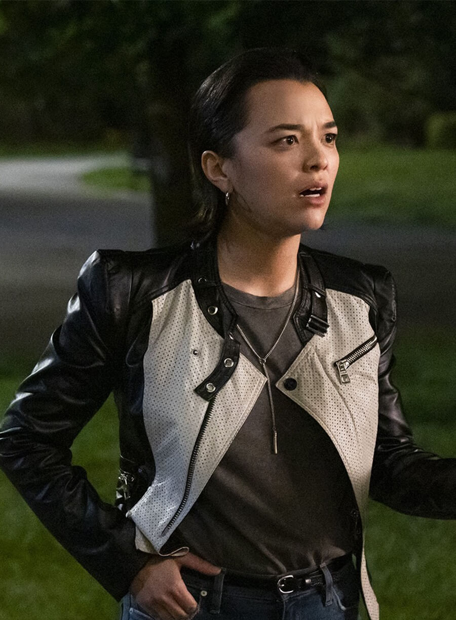 The Sex Lives of College Girls Alicia Black White Jacket