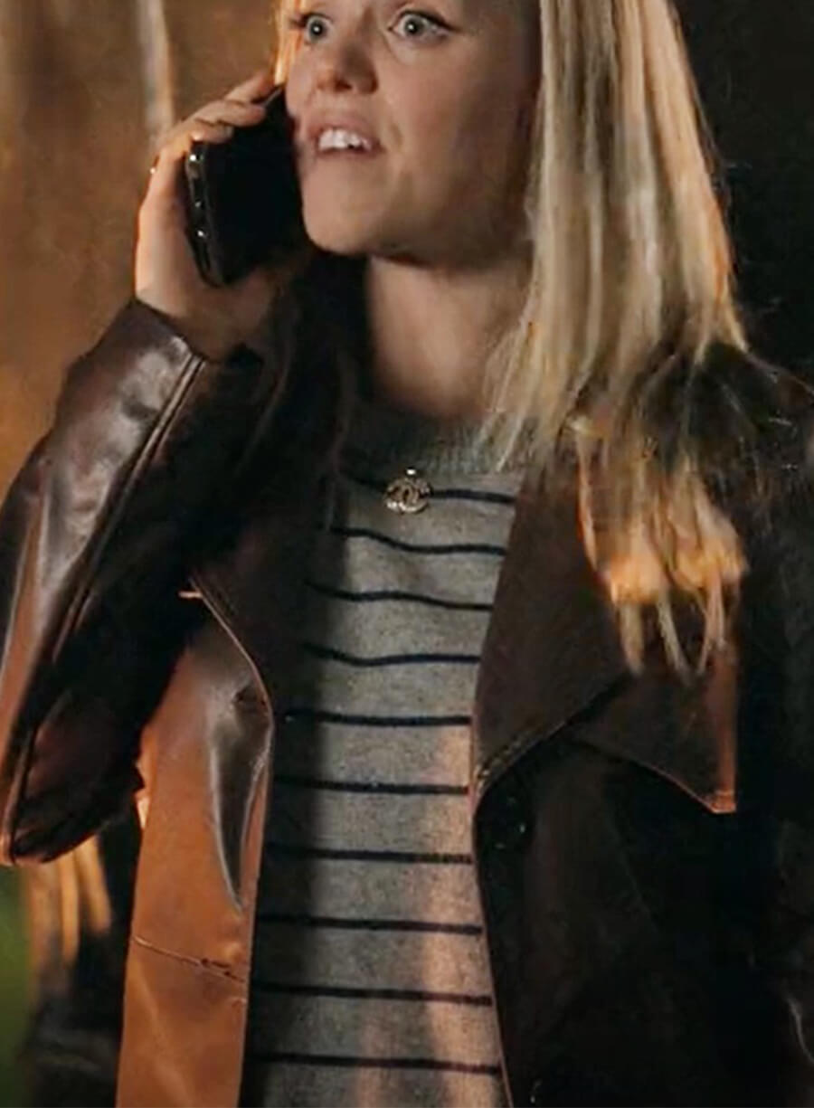 The Sex Lives of College Girls   Reneé Rapp Leather Coat