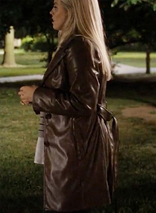 The Sex Lives of College Girls Leighton Murray Brown Leather Coat