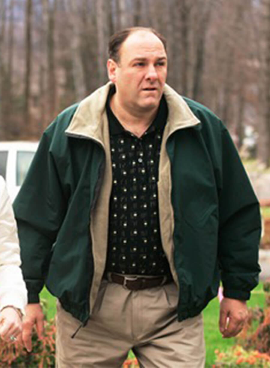 The Sopranos James Gandolfini Tony Soprano Green Cotton Jacket 
