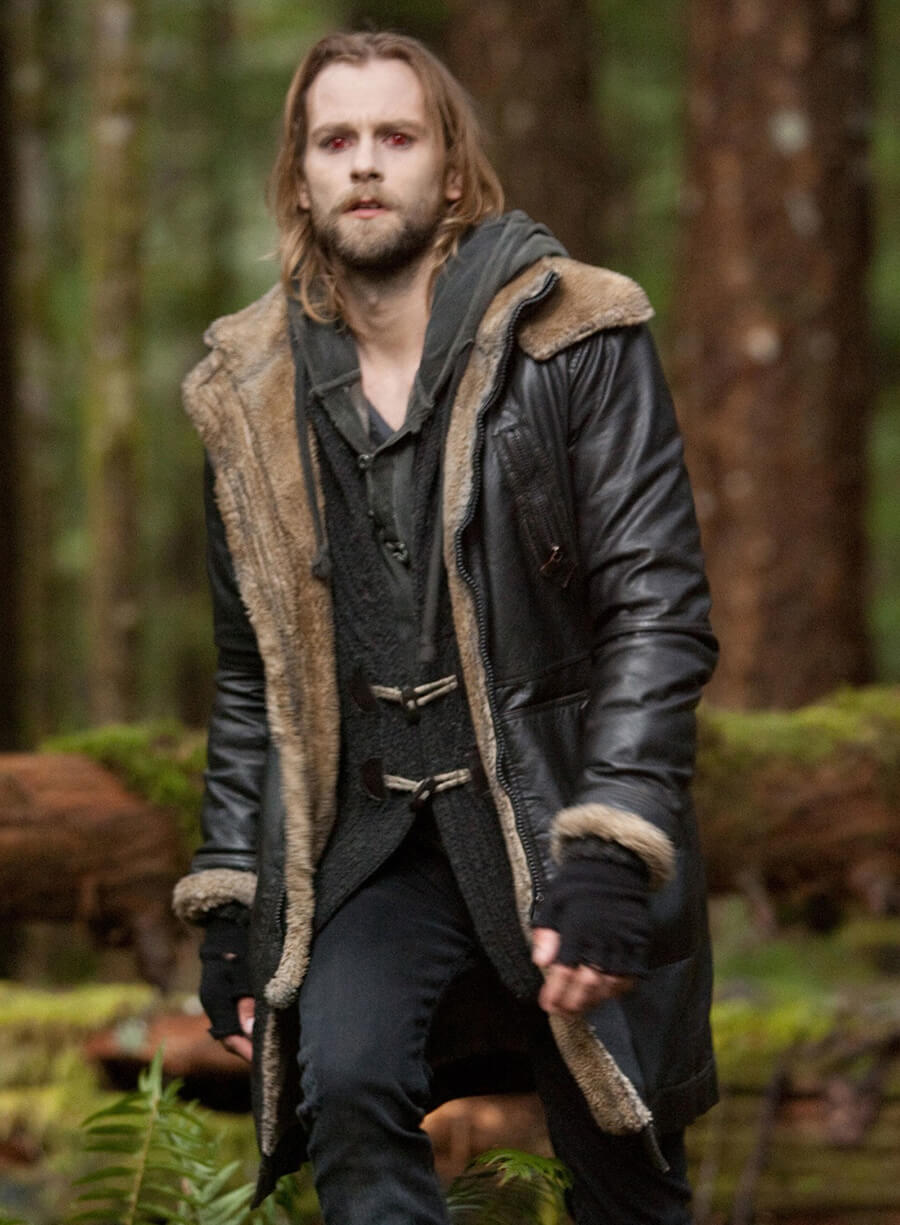 The Twilight Saga: Breaking Dawn 2 Alistair Black Leather Coat