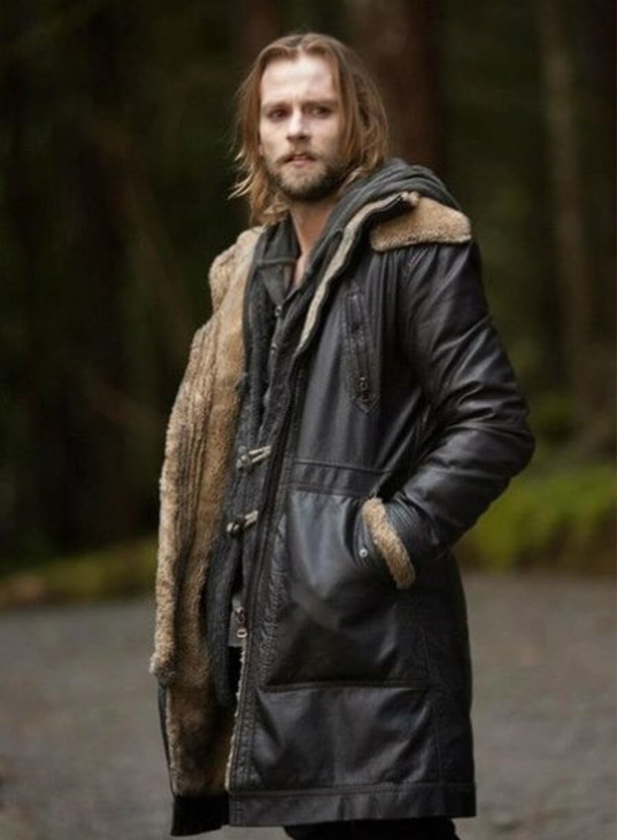 The Twilight Saga: Breaking Dawn 2 Alistair Black Leather Coat