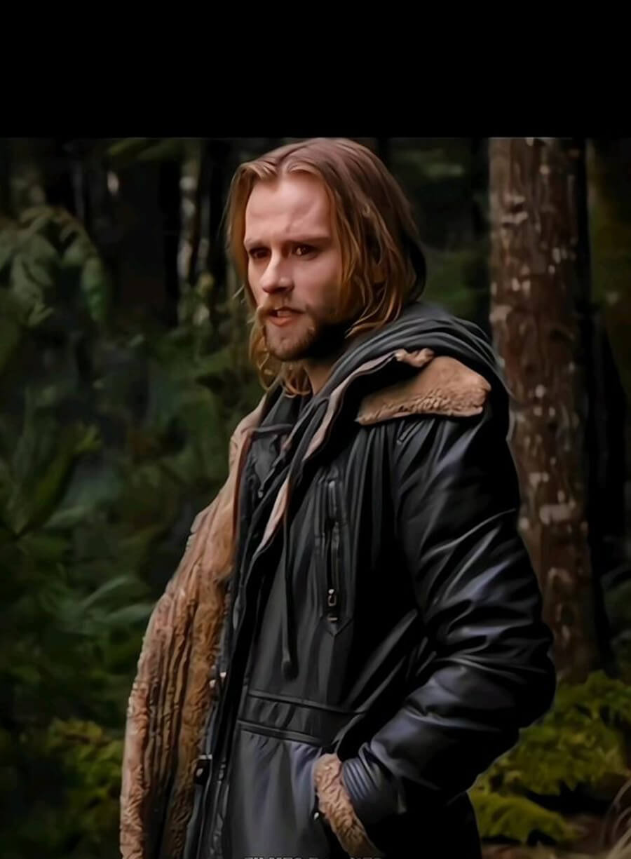 The Twilight Saga: Breaking Dawn 2 Alistair Black Leather Coat