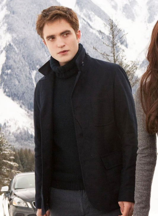 The Twilight Saga: Breaking Dawn 2 Edward Cullen Black Wool Jacket
