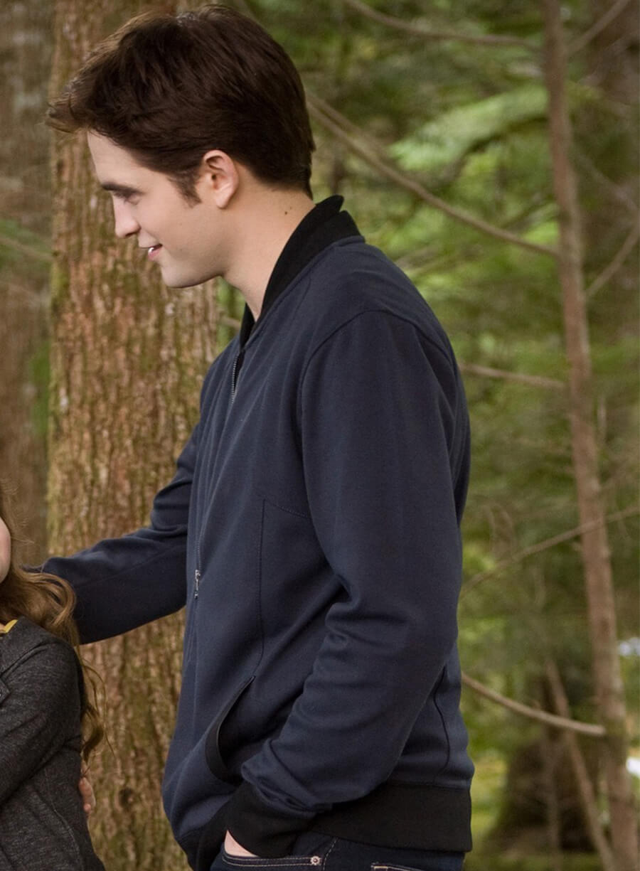 The Twilight Saga: Breaking Dawn 2 Edward Cullen Blue Bomber Jacket