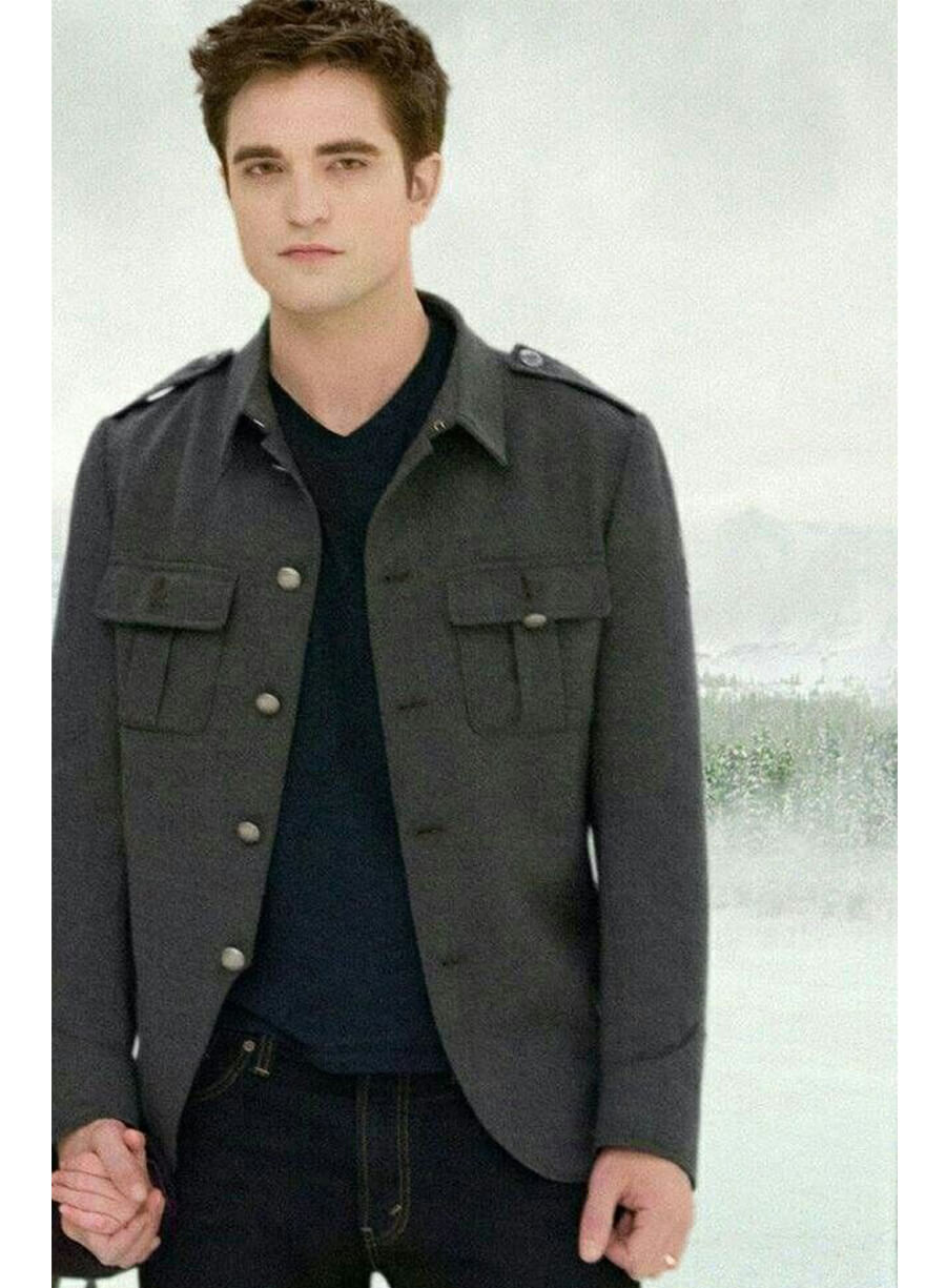 The Twilight Saga: Breaking Dawn 2 Edward Cullen Grey Jacket