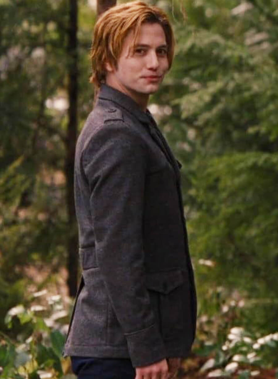 The Twilight Saga: Breaking Dawn 2 Jasper Hale Grey Wool Jacket