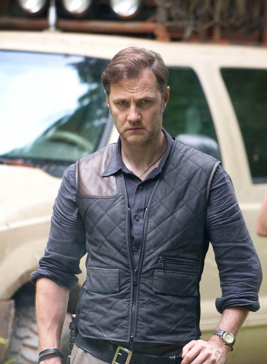 The Walking Dead S03 Governor Black Quilted Vest