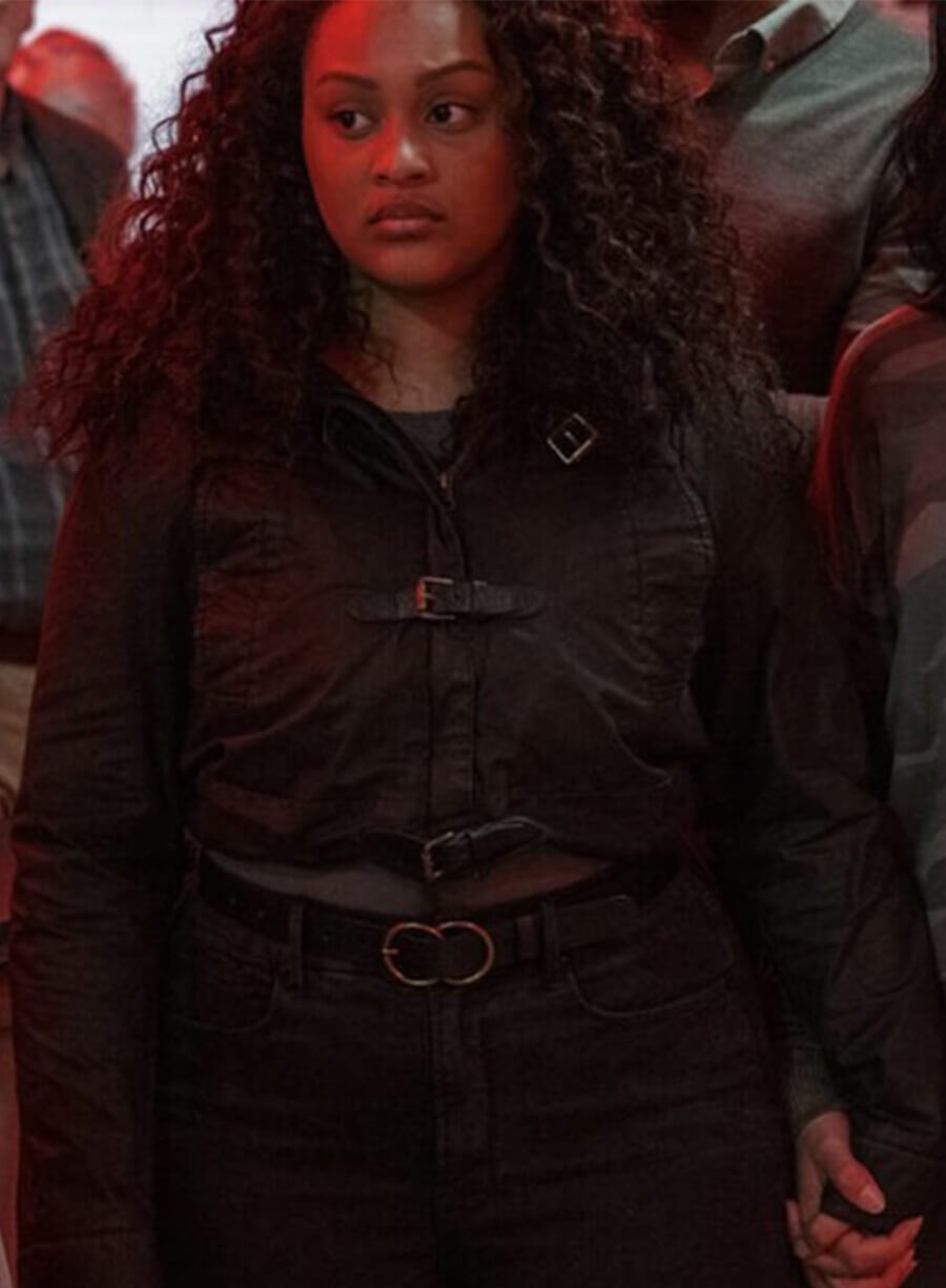 The Walking Dead World Beyond Aliyah Royale Iris Bennett Black Cropped Jacket