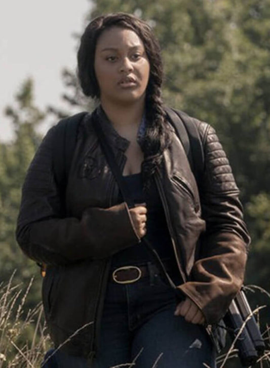 The Walking Dead World Beyond Aliyah Royale Iris Bennett Leather Jacket
