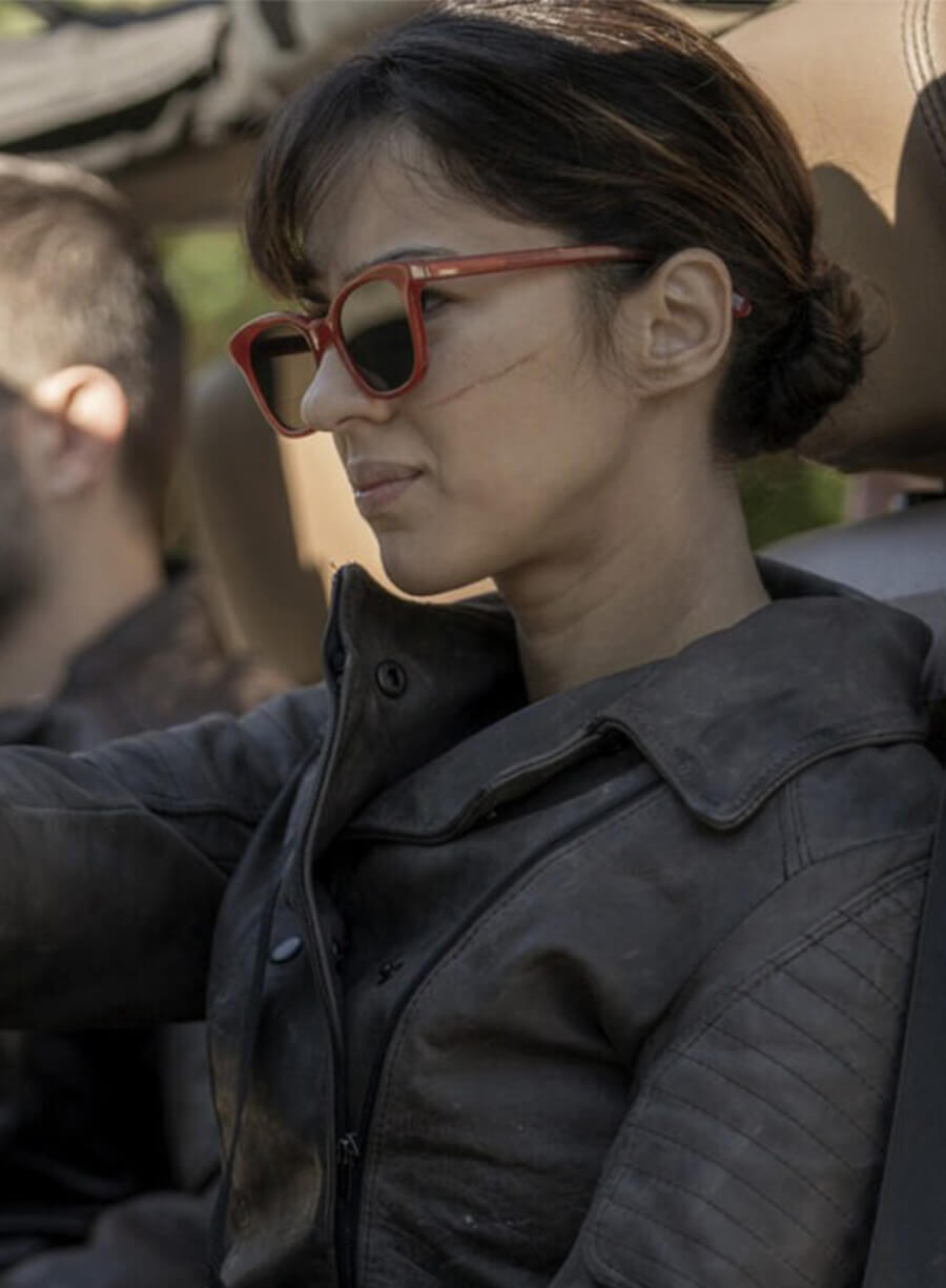 The Walking Dead World Beyond Annet Mahendru Huck Leather Jacket