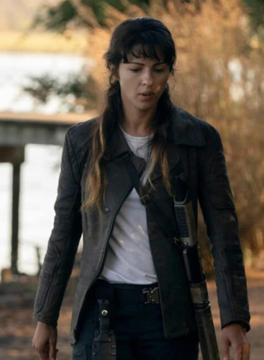 The Walking Dead World Beyond Annet Mahendru Huck Leather Jacket