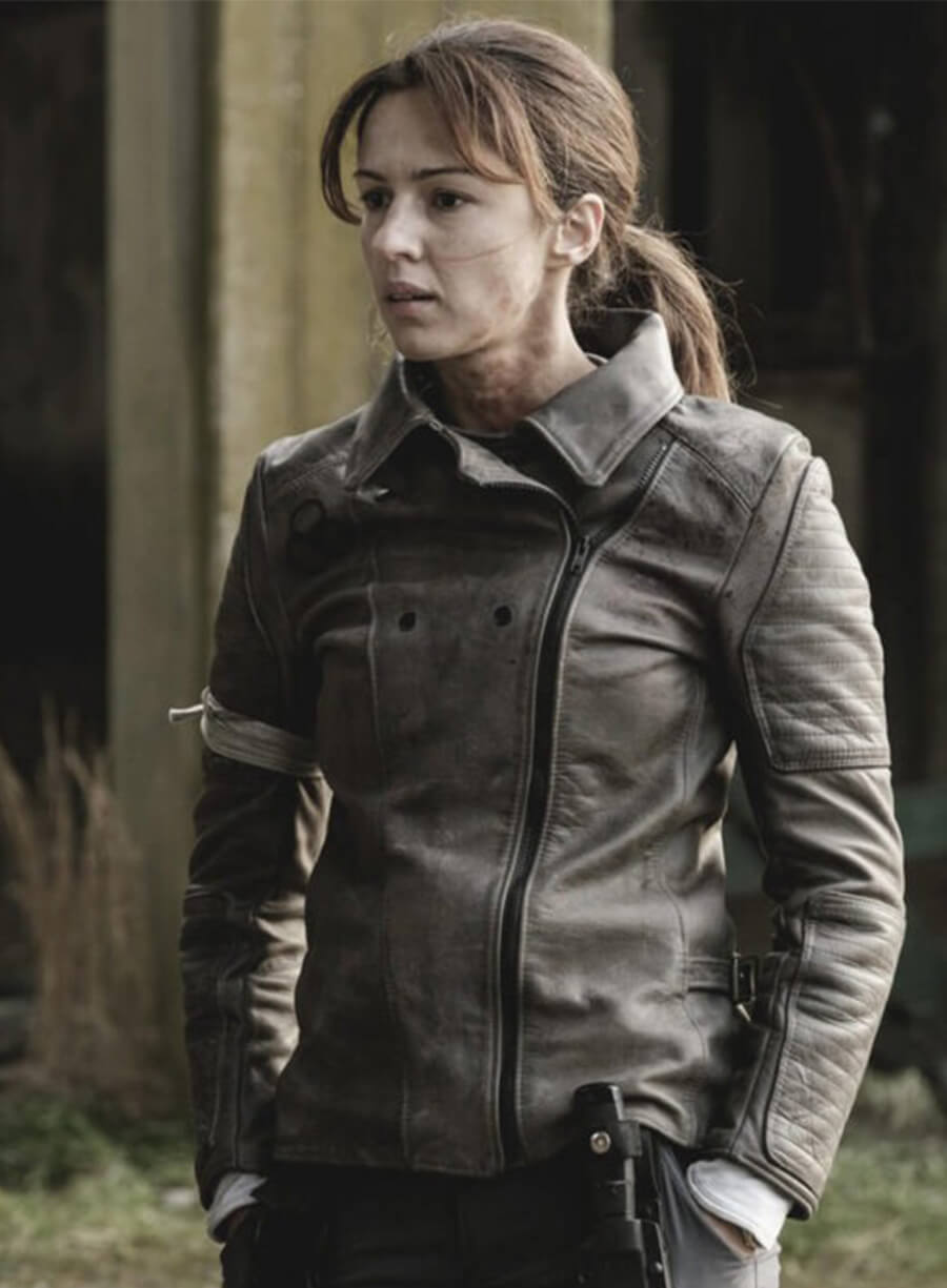 The Walking Dead World Beyond Annet Mahendru Huck Leather Jacket