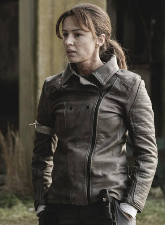 The Walking Dead World Beyond Annet Mahendru Huck Leather Jacket