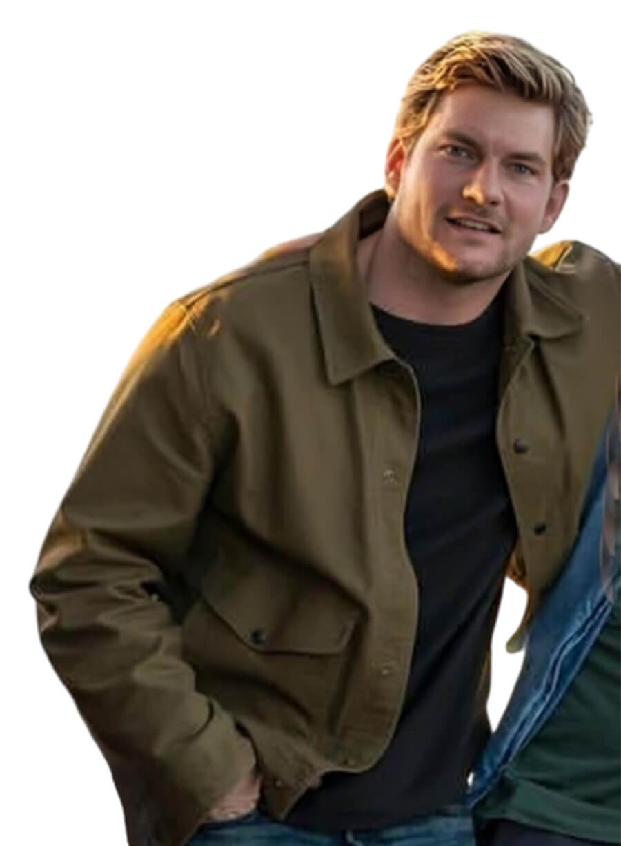 The Waterfront 2025 Jake Weary Cane Buckley Brown Jacket
