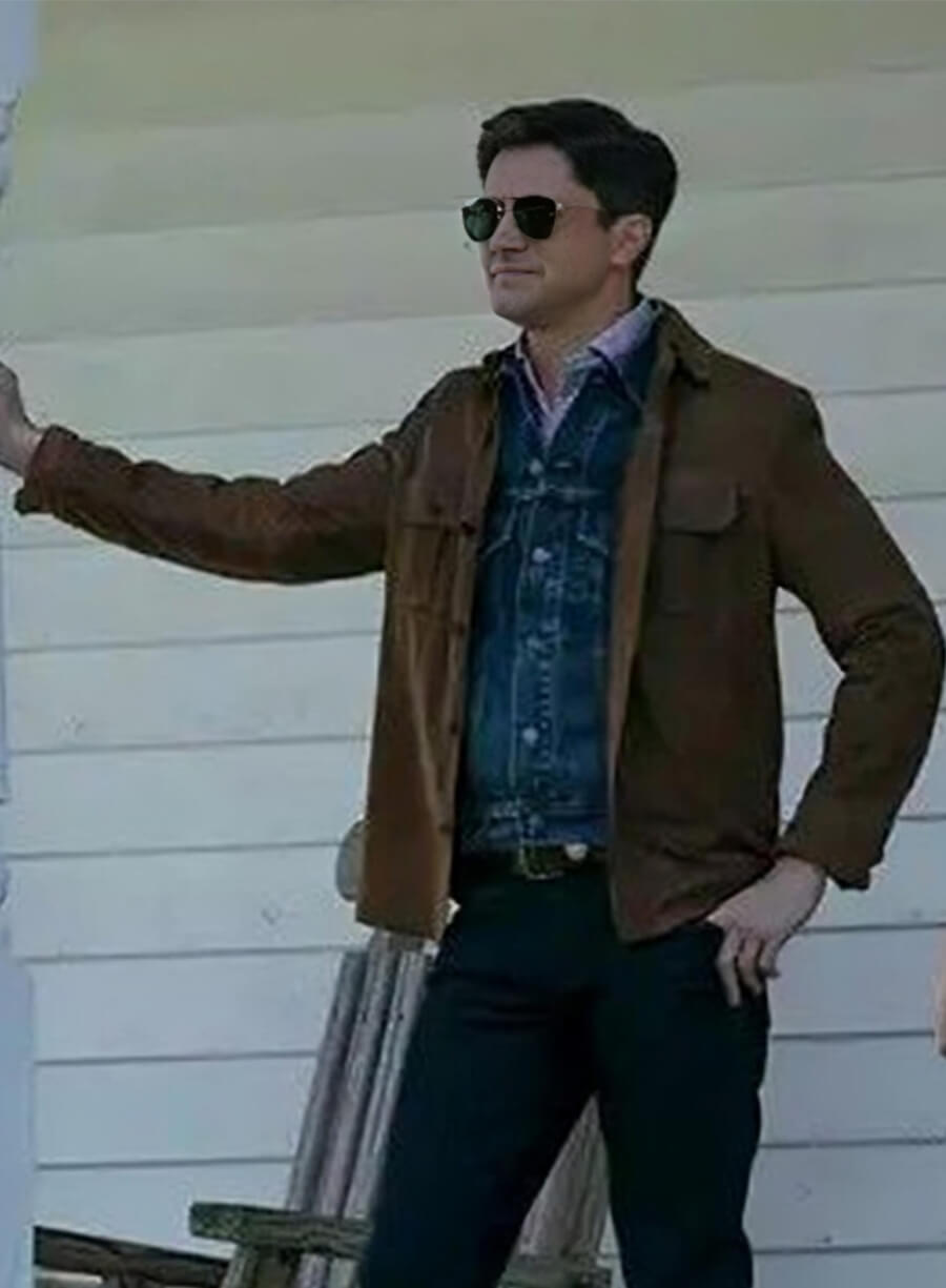 The Waterfront Topher Grace Grady Brown Suede Jacket