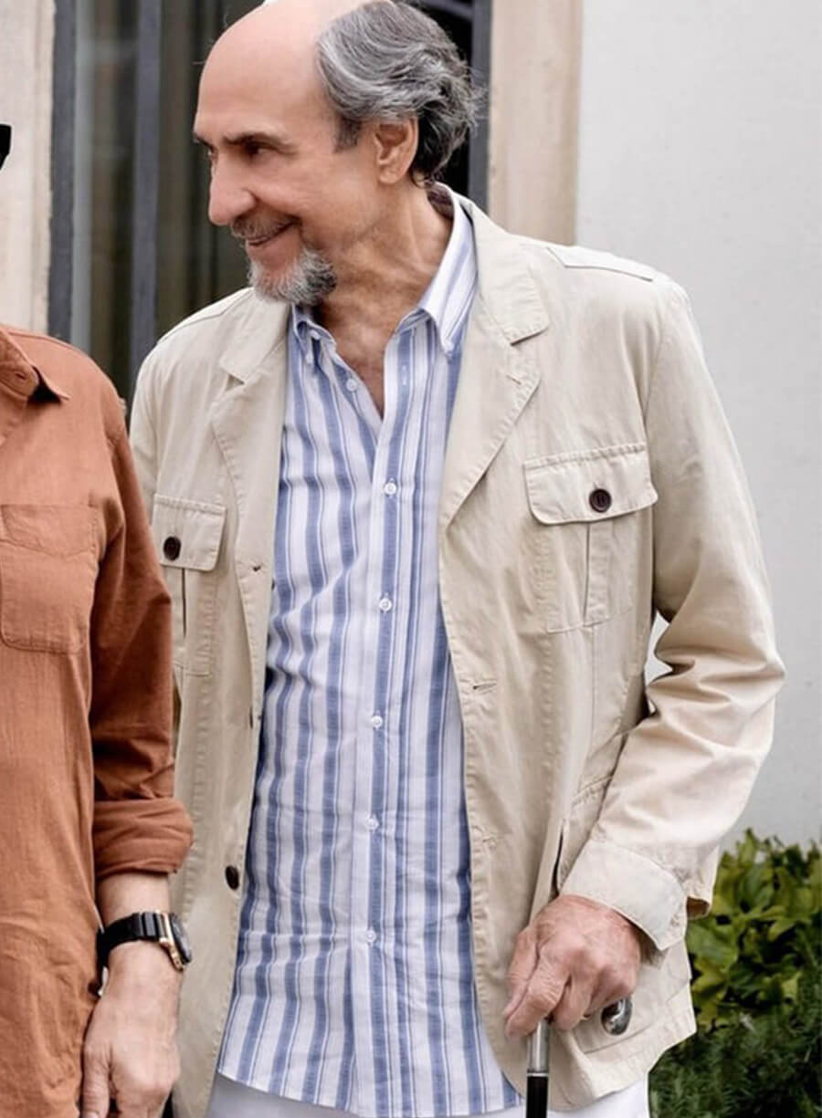 The White Lotus Bert Di Grasso White Cotton Jacket