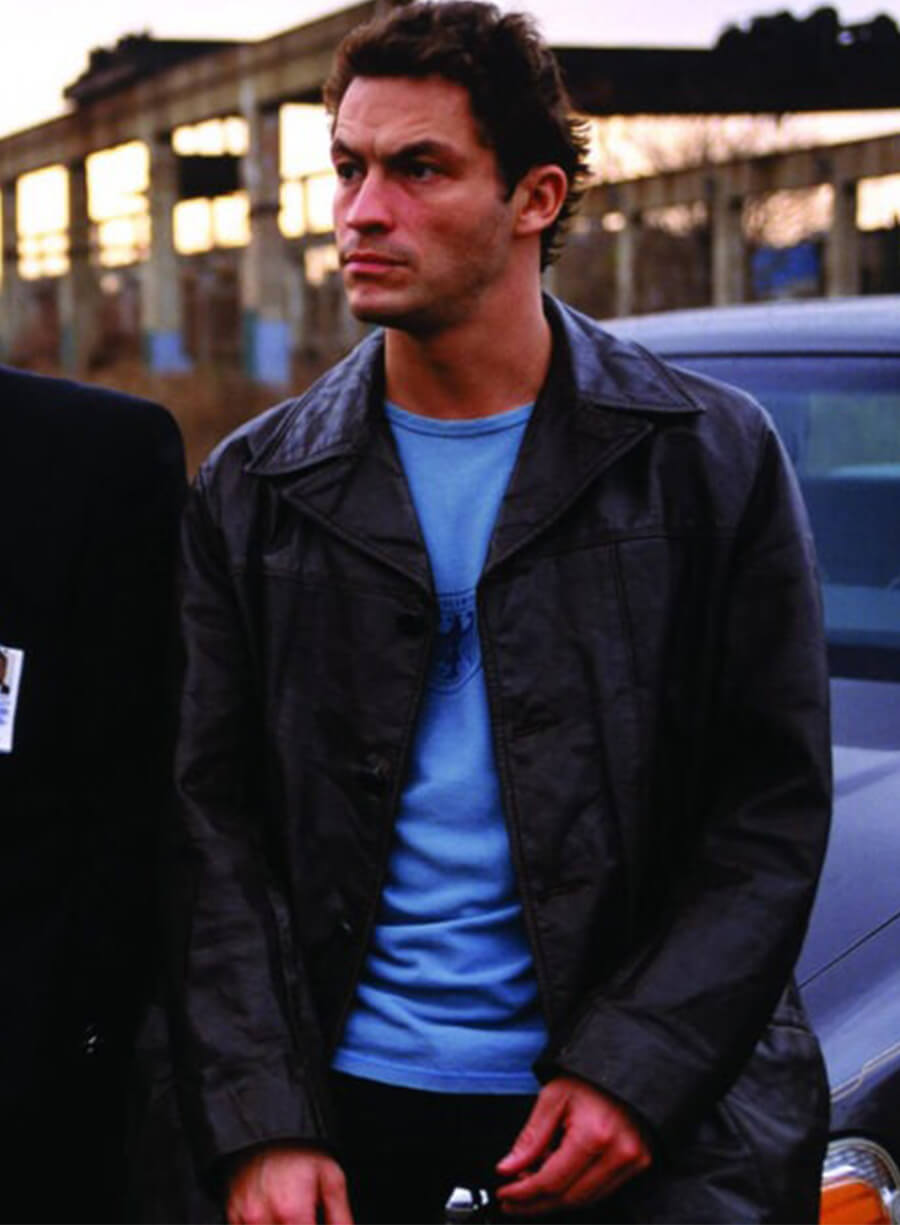 The Wire S01 Dominic West Jimmy Mcnulty Brown Leather Coat