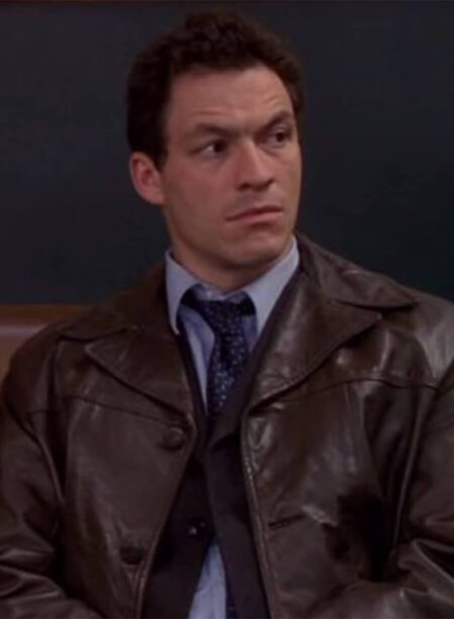 The Wire S01 Dominic West Jimmy Mcnulty Brown Leather Coat
