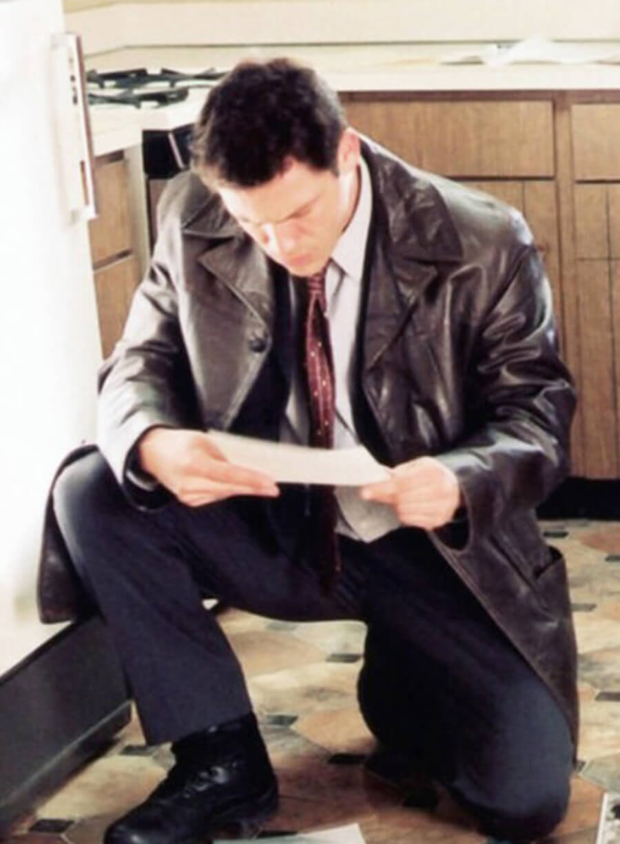 The Wire S01 Dominic West Jimmy Mcnulty Brown Leather Coat
