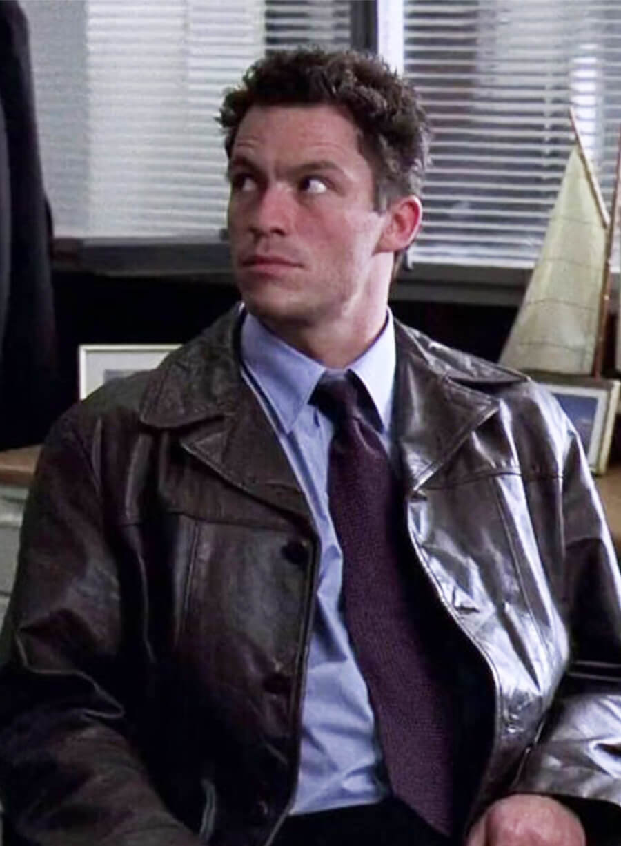 The Wire S01 Dominic West Jimmy Mcnulty Brown Leather Coat