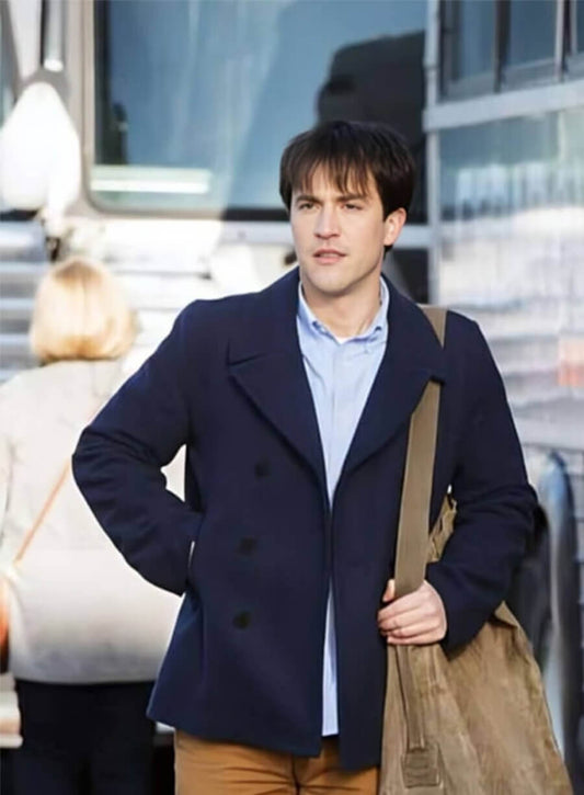 Theo Devaney Supernatural S12 Gavin MacLeod Blue Wool Coat