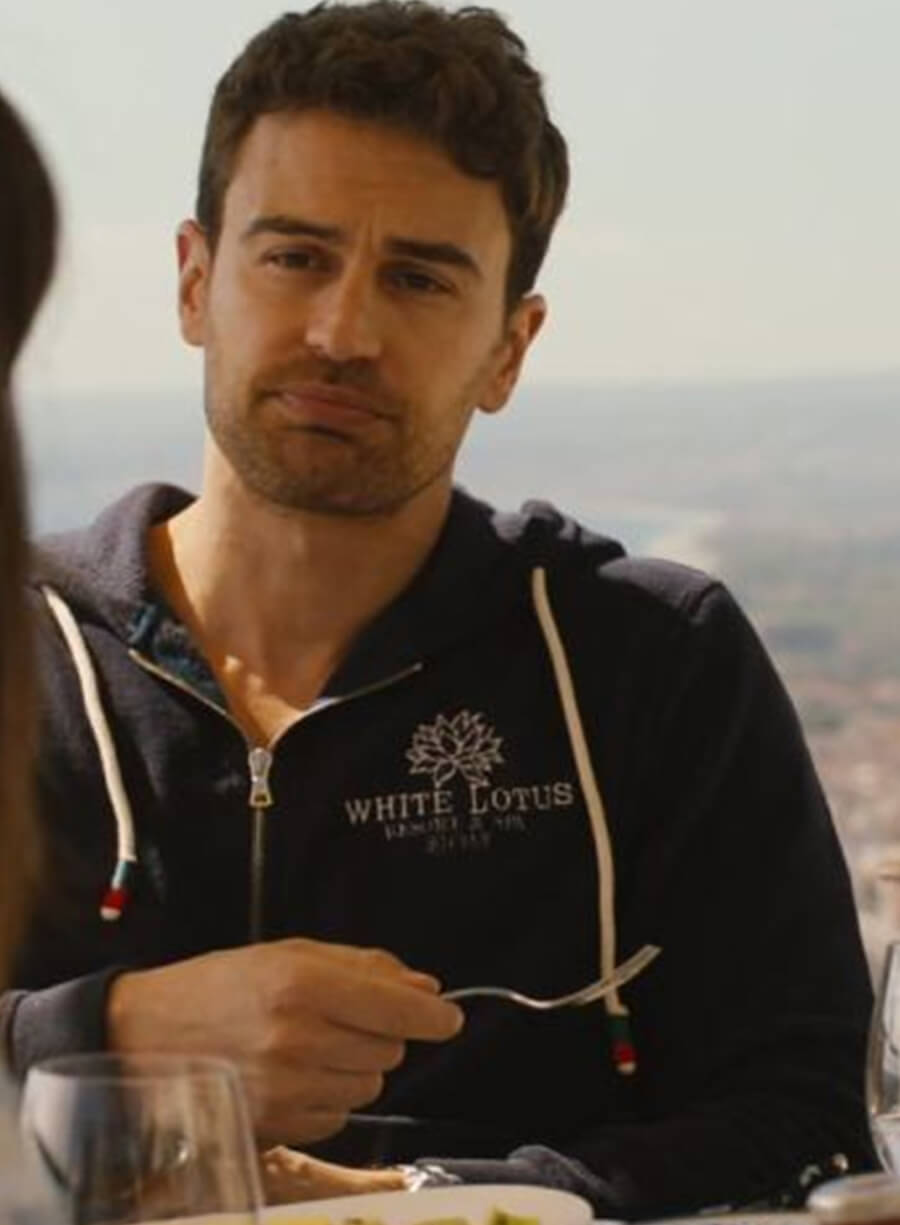 Theo James The White Lotus Cameron Sullivan Zip-up Hoodie
