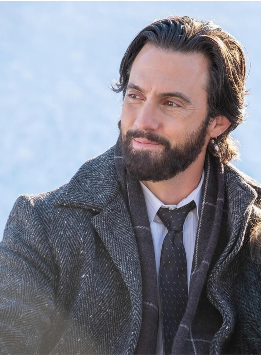 This Is Us Milo Ventimiglia Jack Pearson Black Wool Coat