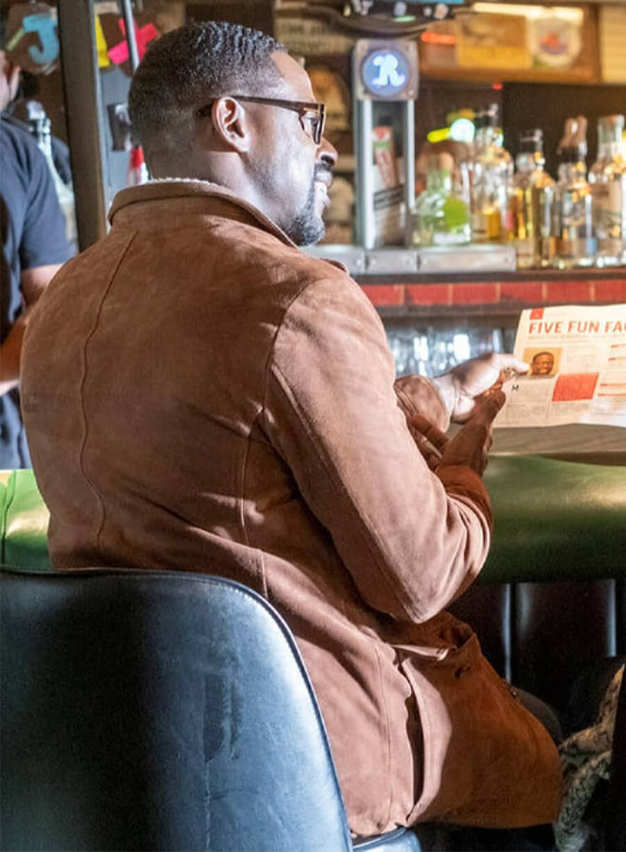 This IS Us Randall Pearson Brown Suede Leather Jacket 
