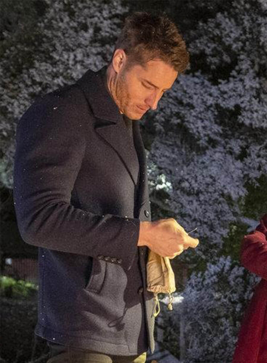 This Is Us Season 3 Justin Hartley Kevin Blue Wool Coat