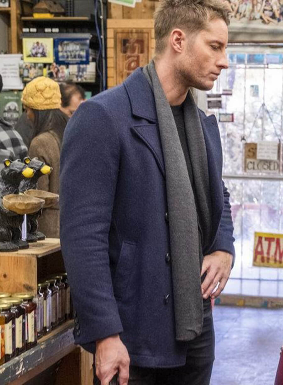 This Is Us Season 3 Justin Hartley Kevin Blue Wool Coat