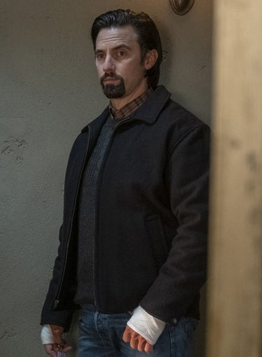 This Is Us Season 4 Jack Pearson Black Wool Jacket 