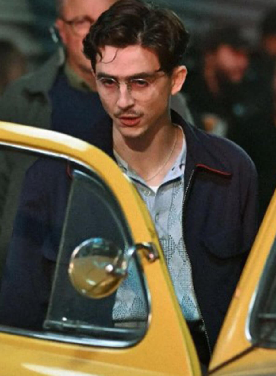 Timothée Chalamet Marty Supreme 2025 Marty Navy Blue Jacket