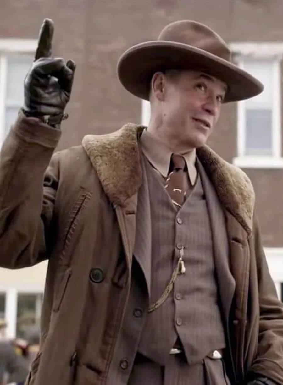 Timothy Olyphant Fargo 2014 Dick Wickware Brown Shearling Coat