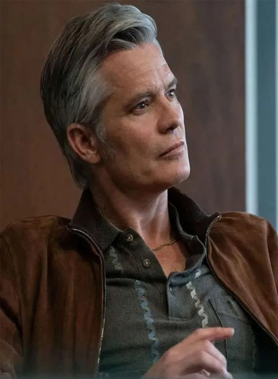 Timothy Olyphant Lucky 2026 John Brown Suede Jacket