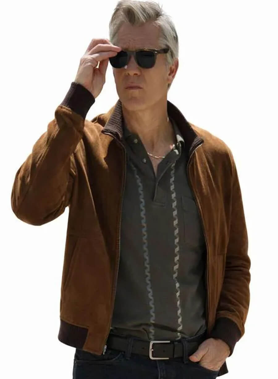 Timothy Olyphant Lucky 2026 John Brown Suede Jacket