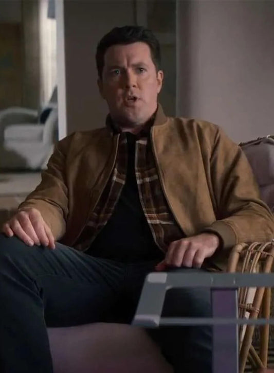 Timothy Simons Nobody Wants This Sasha Roklov Brown Suede Jacket