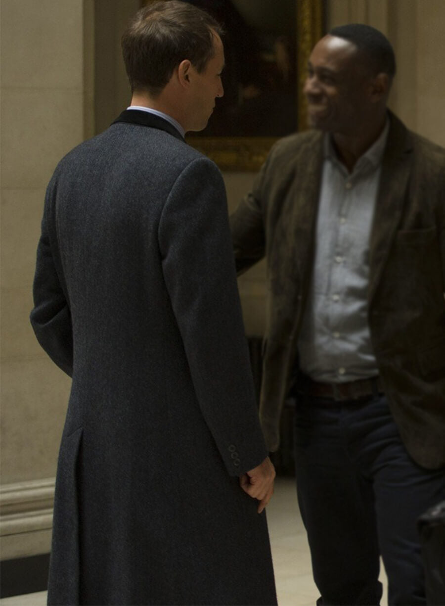 Tobias Menzies The Night Manager Geoffrey Dromgoole Wool Coat