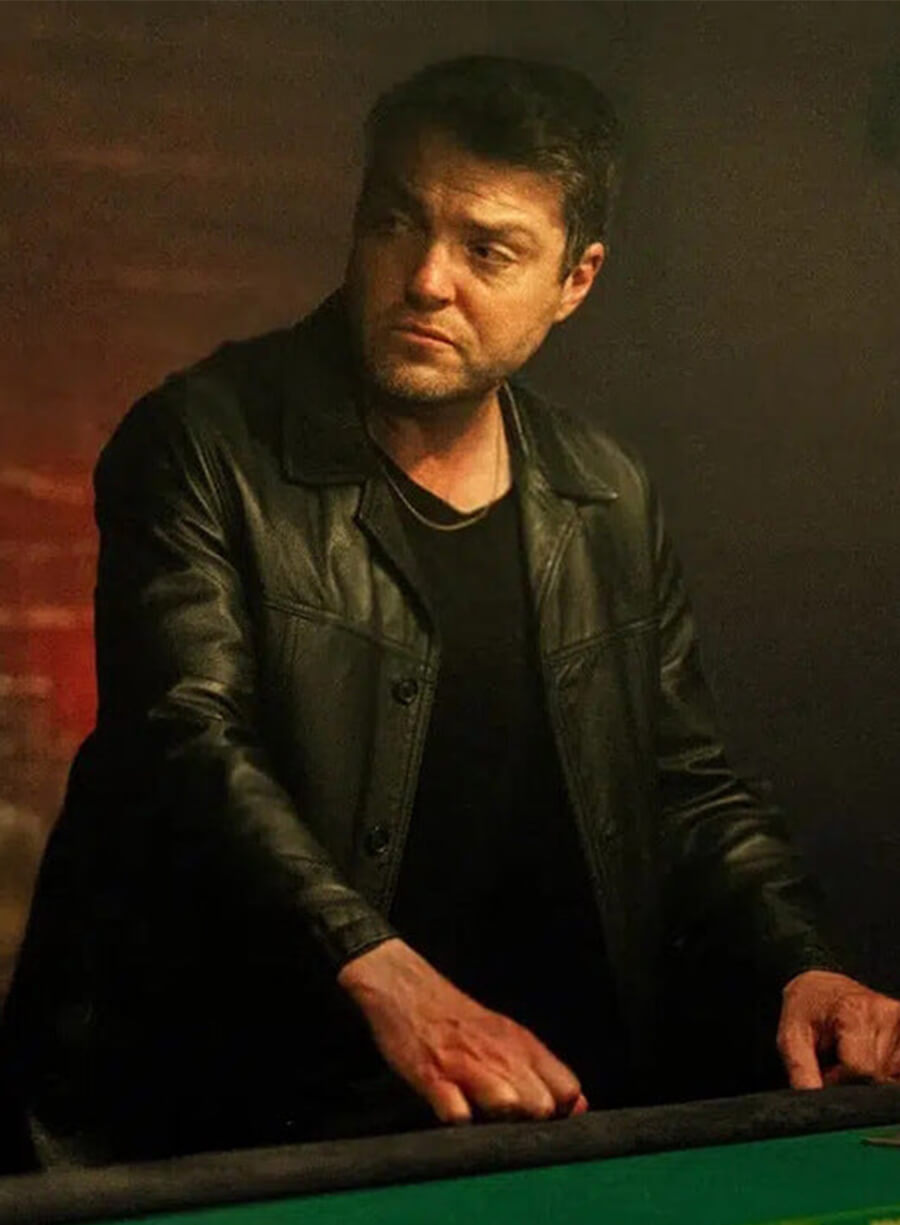 Tom Burke Legends 2026 Guy Black Leather Jacket